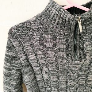 Black & Grey Nautica Turtle Neck Sweater with Zipper SZ 24 Months